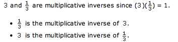 Multiplicative inverse (Example one) Multiplicative inverse (Example one)
